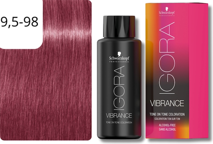 Image du produit Schwarzkopf Professional Coloration pour cheveux IGORA Vibrance NOUVEAU (9.5-98 Toner rouge pourpre)