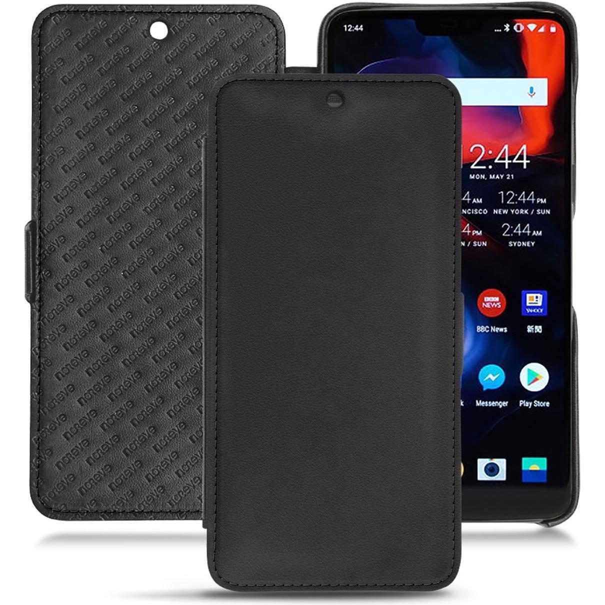 Noreve Lederschutzhülle horizontal (OnePlus X), Smartphone Hülle, Schwarz