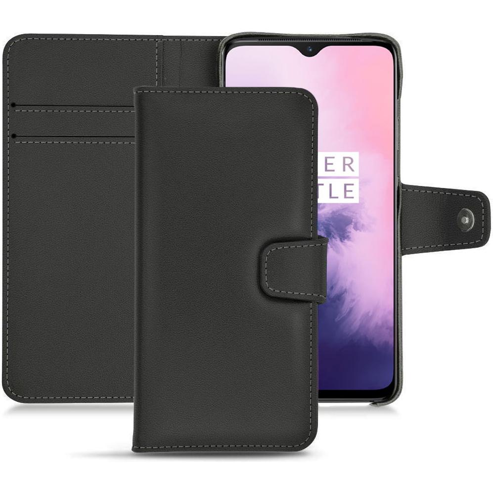 Noreve Lederschutzhülle Wallet (OnePlus 7), Smartphone Hülle, Schwarz