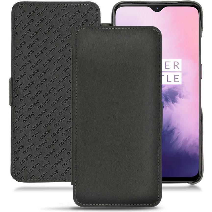 Noreve Lederschutzhülle horizontal (OnePlus 7), Smartphone Hülle, Schwarz