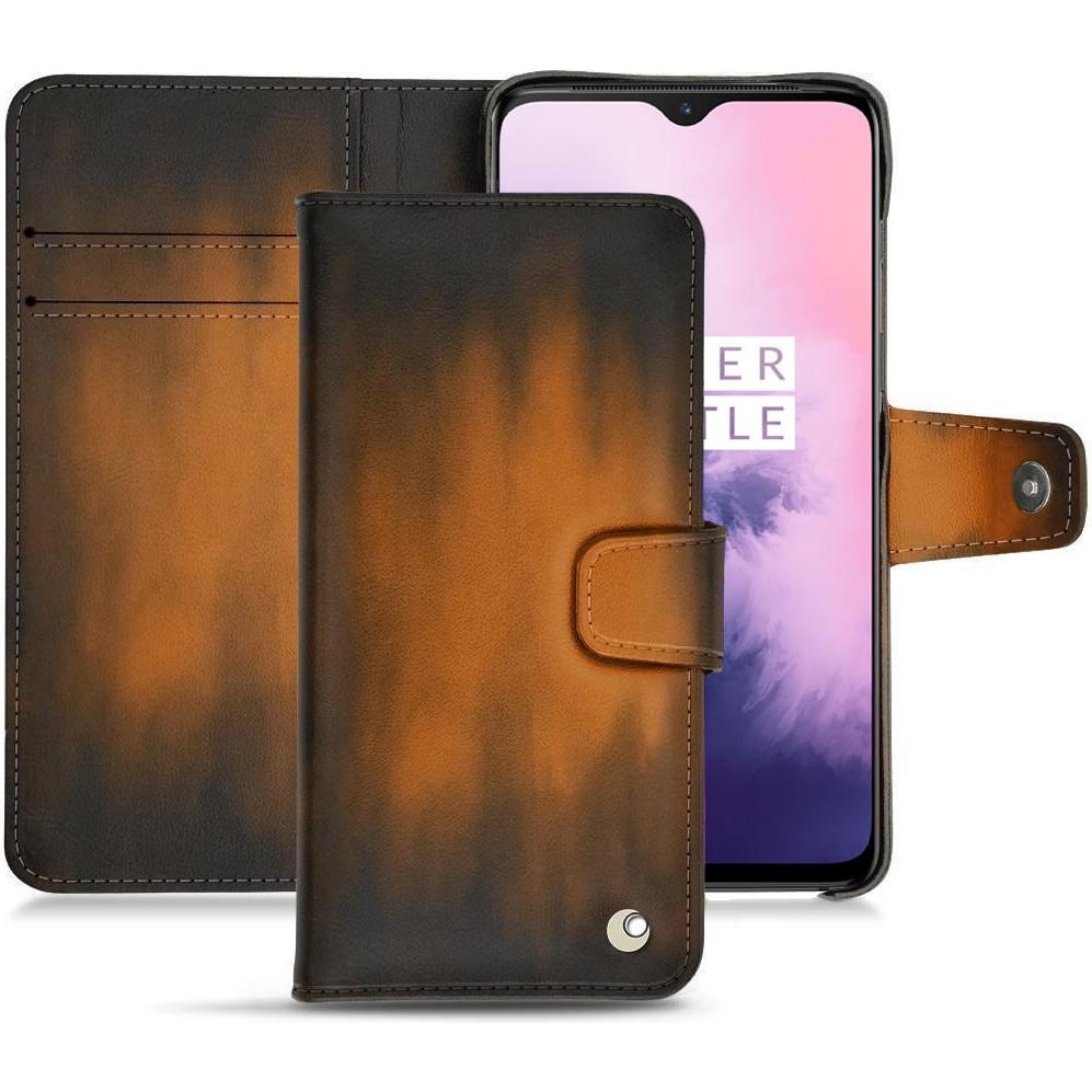 Thumbnail - Noreve Lederschutzhülle Wallet (OnePlus 7), Smartphone Hülle, Braun