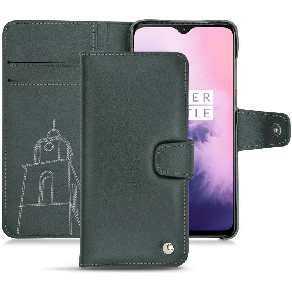 Noreve Lederschutzhülle Wallet (OnePlus 7), Smartphone Hülle, Blau