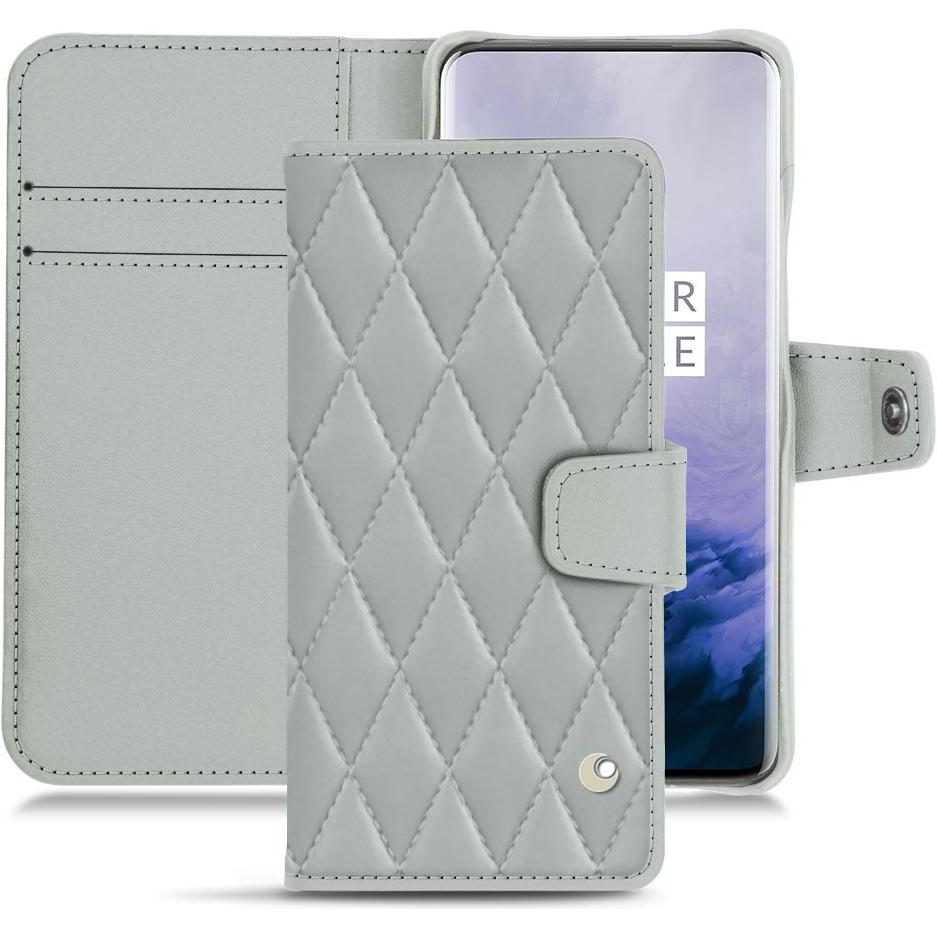 Noreve Lederschutzhülle Wallet (OnePlus 7 Pro), Smartphone Hülle, Grau