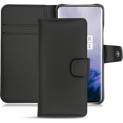 Noreve Lederschutzhülle Wallet (OnePlus 7 Pro), Smartphone Hülle, Schwarz