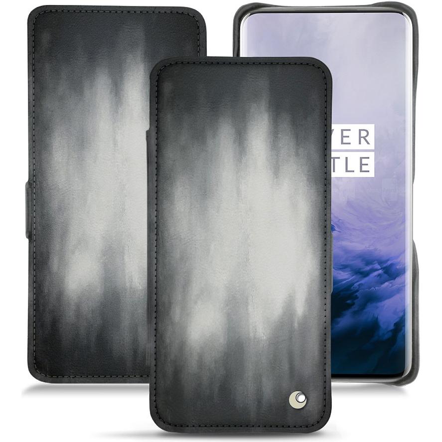 Thumbnail - Noreve Lederschutzhülle horizontal (OnePlus 7 Pro), Smartphone Hülle, Grau