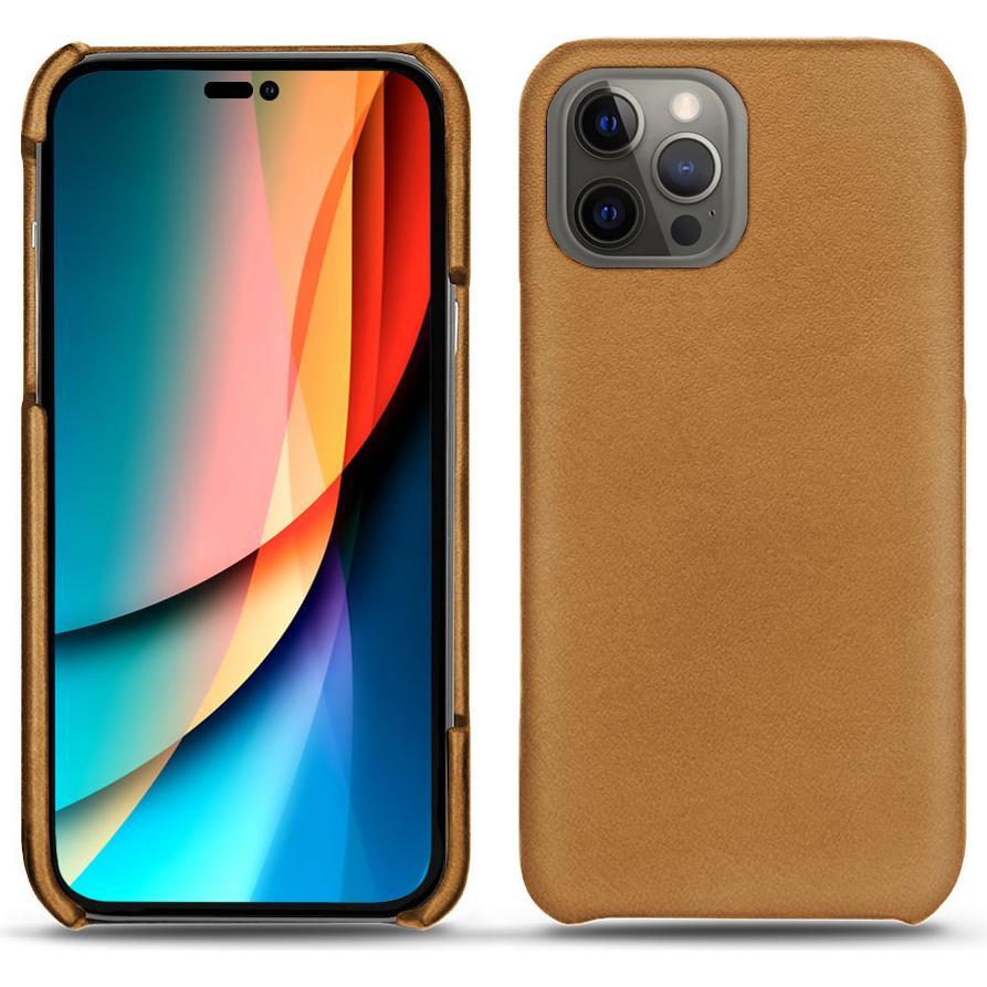 Noreve Lederschutzhülle (Apple iPhone 14 Pro), Smartphone Hülle, Braun