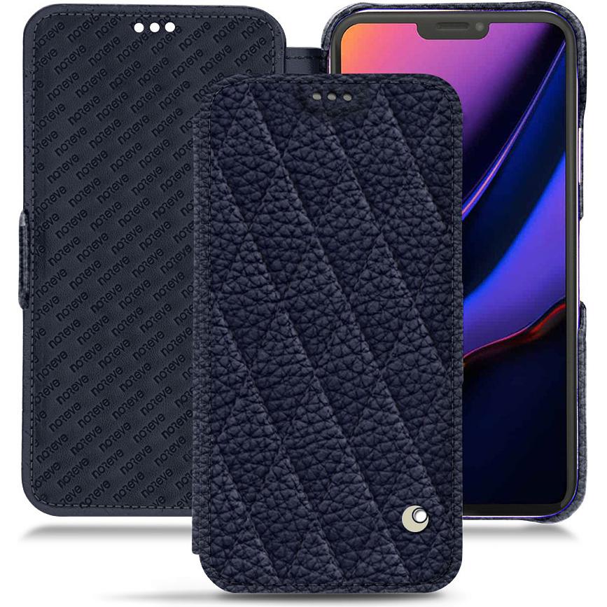 Noreve Lederschutzhülle horizontal (Apple iPhone 11 Pro), Smartphone Hülle, Violett