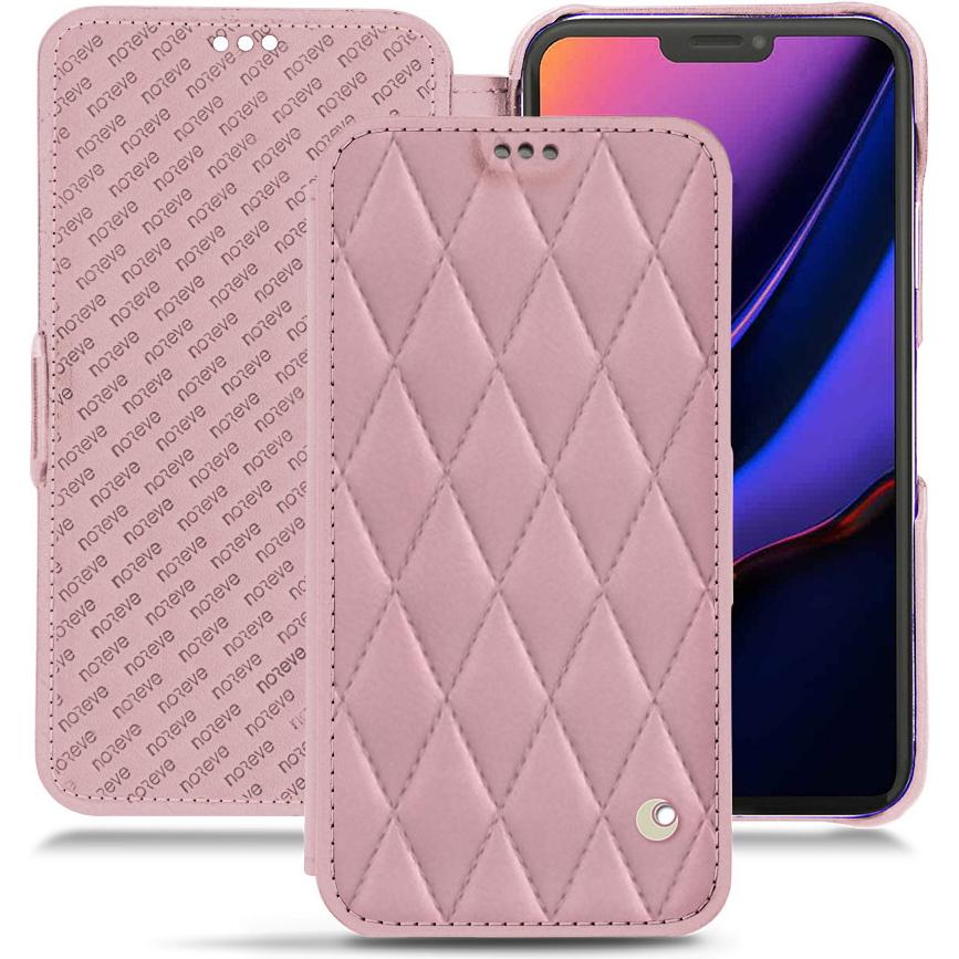 Noreve Lederschutzhülle horizontal (Apple iPhone 11 Pro), Smartphone Hülle, Rosa