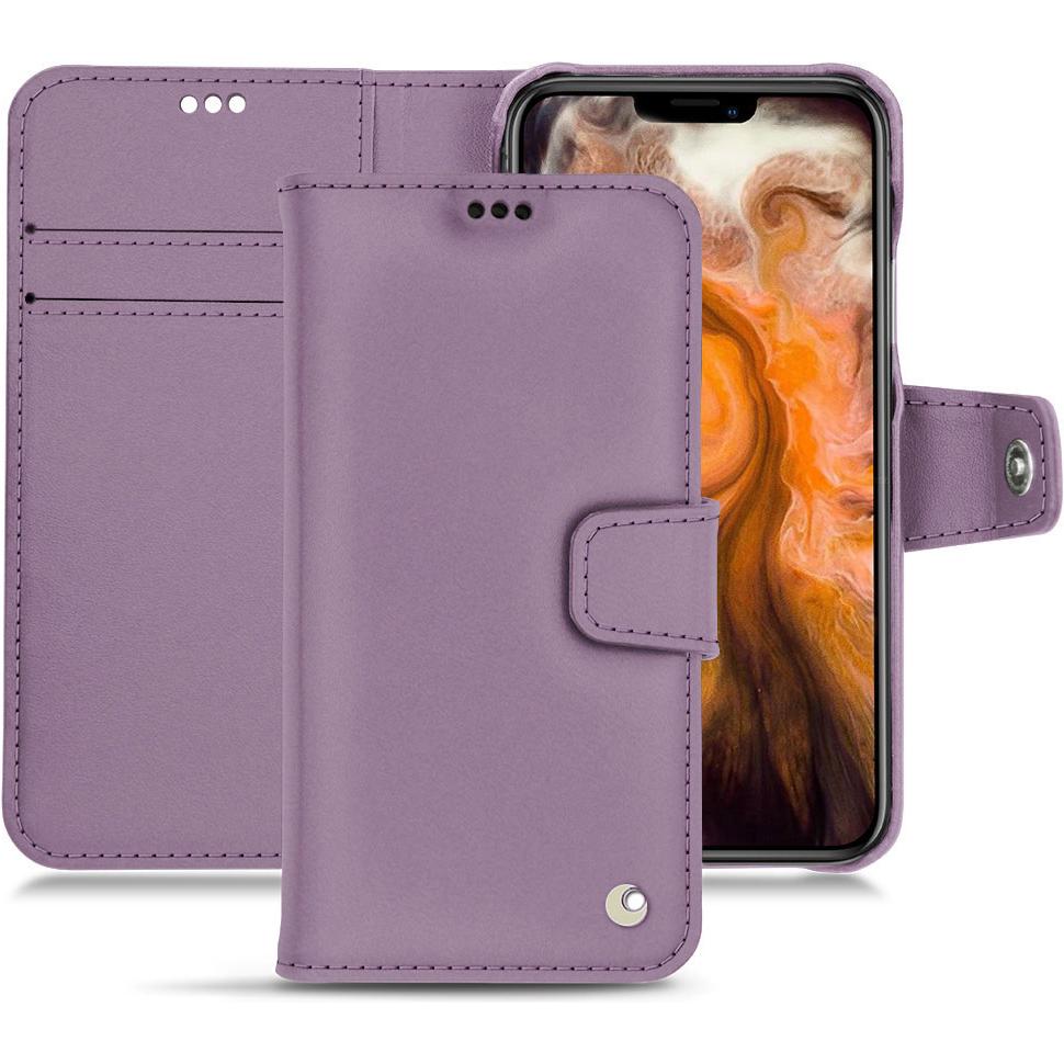 Noreve Lederschutzhülle Wallet (Apple iPhone 11 Pro Max), Smartphone Hülle, Violett
