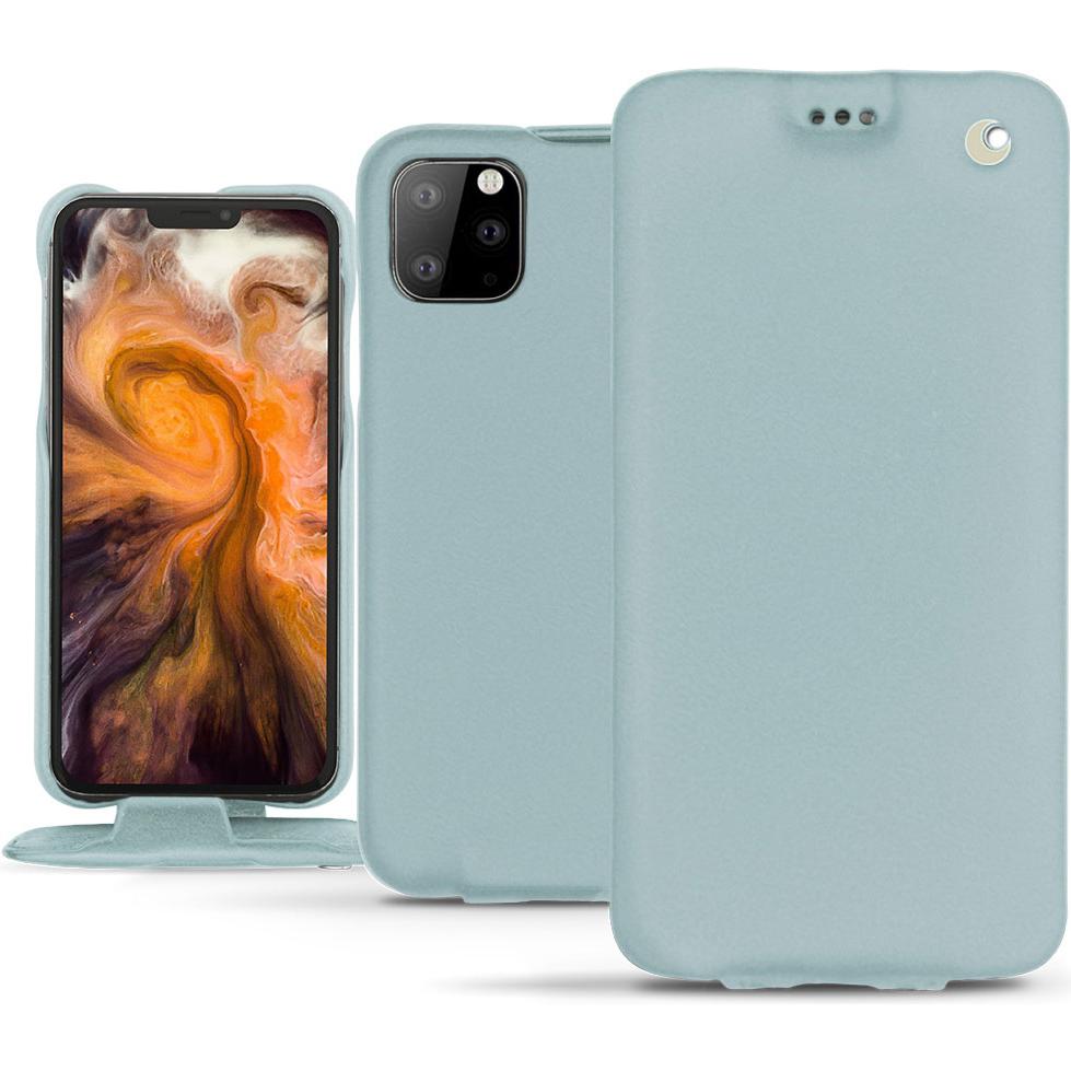 Noreve Lederschutzhülle vertikal (Apple iPhone 11 Pro Max), Smartphone Hülle, Blau