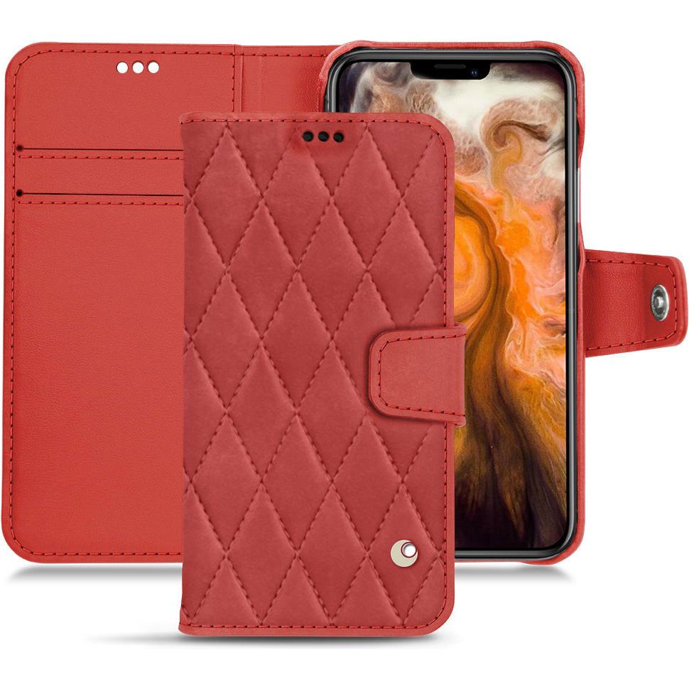 Thumbnail - Noreve Lederschutzhülle Wallet (Apple iPhone 11 Pro Max), Smartphone Hülle, Rot