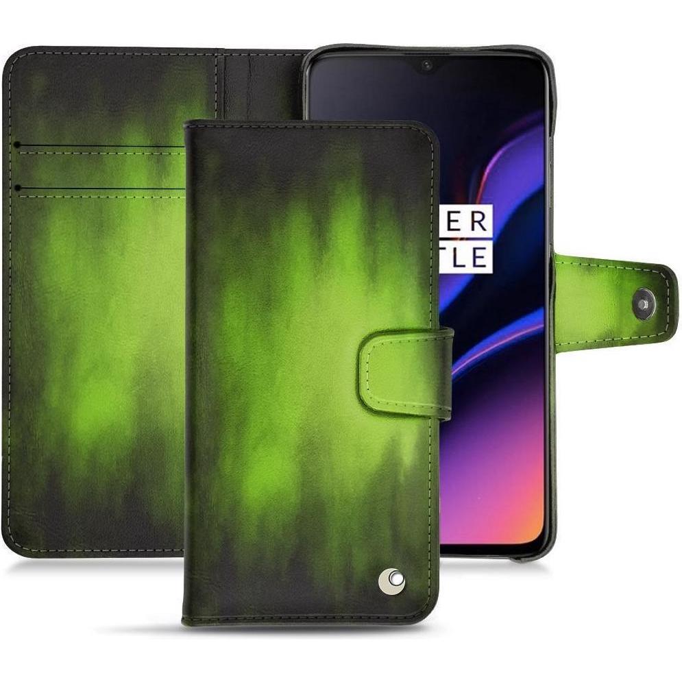 Noreve Lederschutzhülle Wallet (OnePlus 6T), Smartphone Hülle, Grün