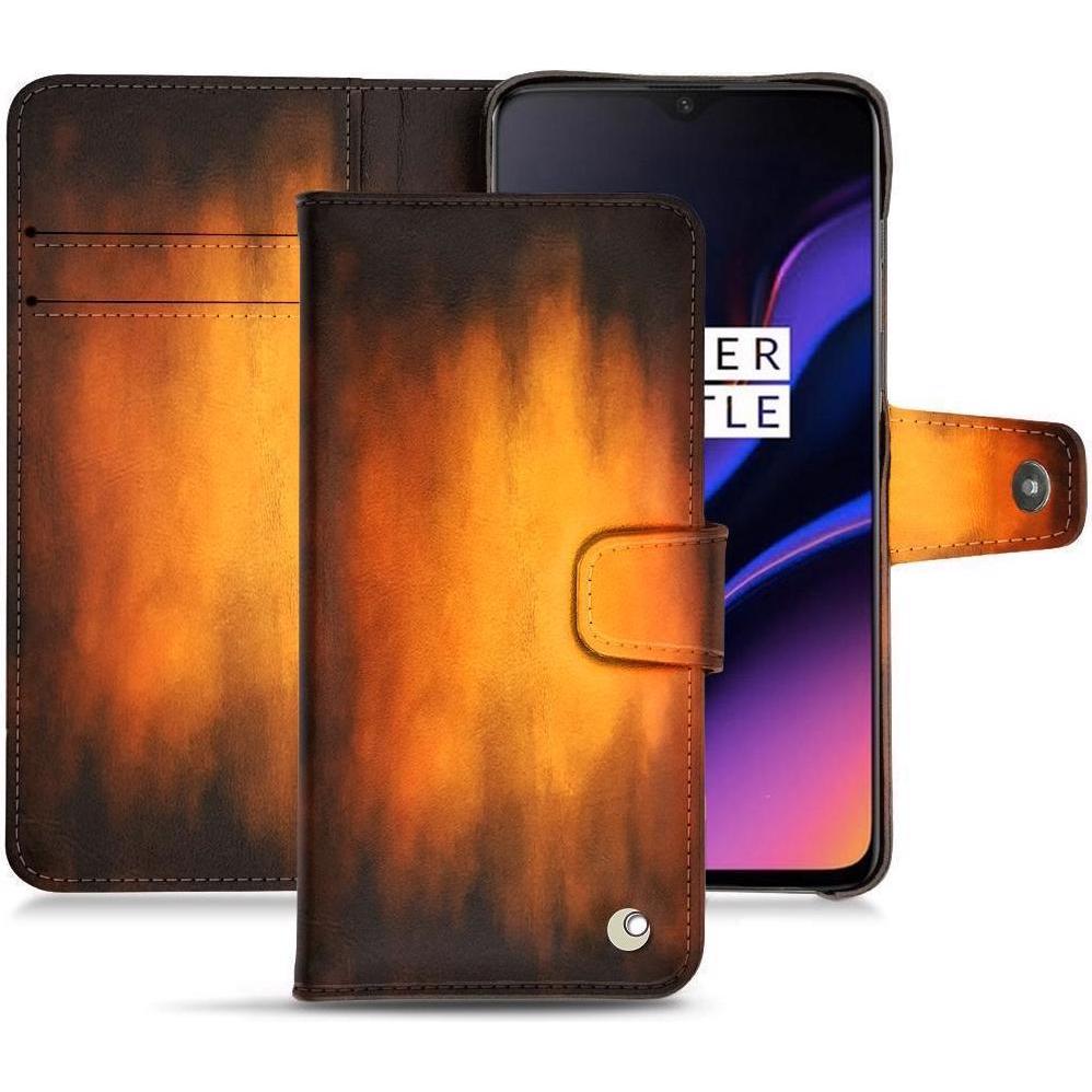 Noreve Lederschutzhülle Wallet (OnePlus 6T), Smartphone Hülle, Violett