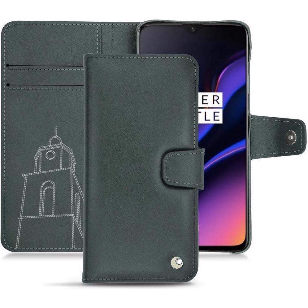 Noreve Lederschutzhülle Wallet (OnePlus 6T), Smartphone Hülle, Blau