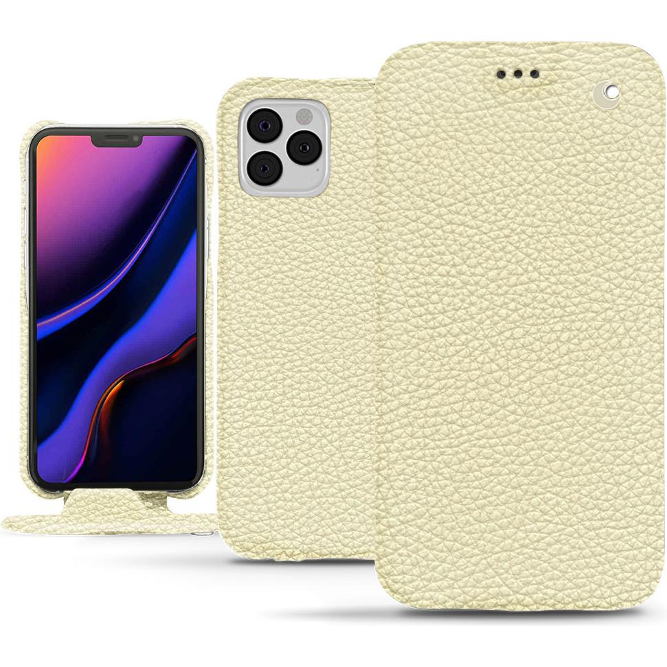 Noreve Lederschutzhülle vertikal (Apple iPhone 11 Pro), Smartphone Hülle, Weiss