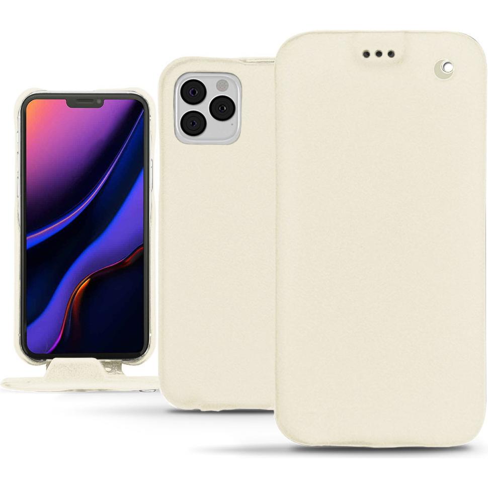 Noreve Lederschutzhülle vertikal (Apple iPhone 11 Pro), Smartphone Hülle, Weiss