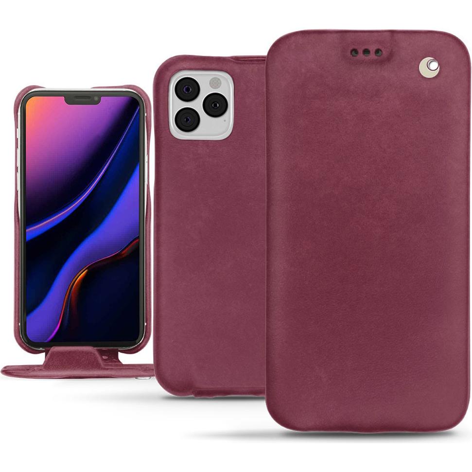 Noreve Lederschutzhülle vertikal (Apple iPhone 11 Pro), Smartphone Hülle, Violett