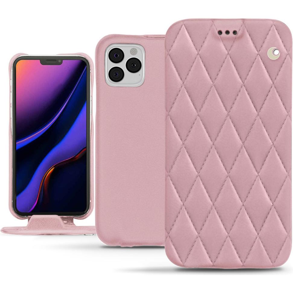 Noreve Lederschutzhülle vertikal (Apple iPhone 11 Pro), Smartphone Hülle, Rosa