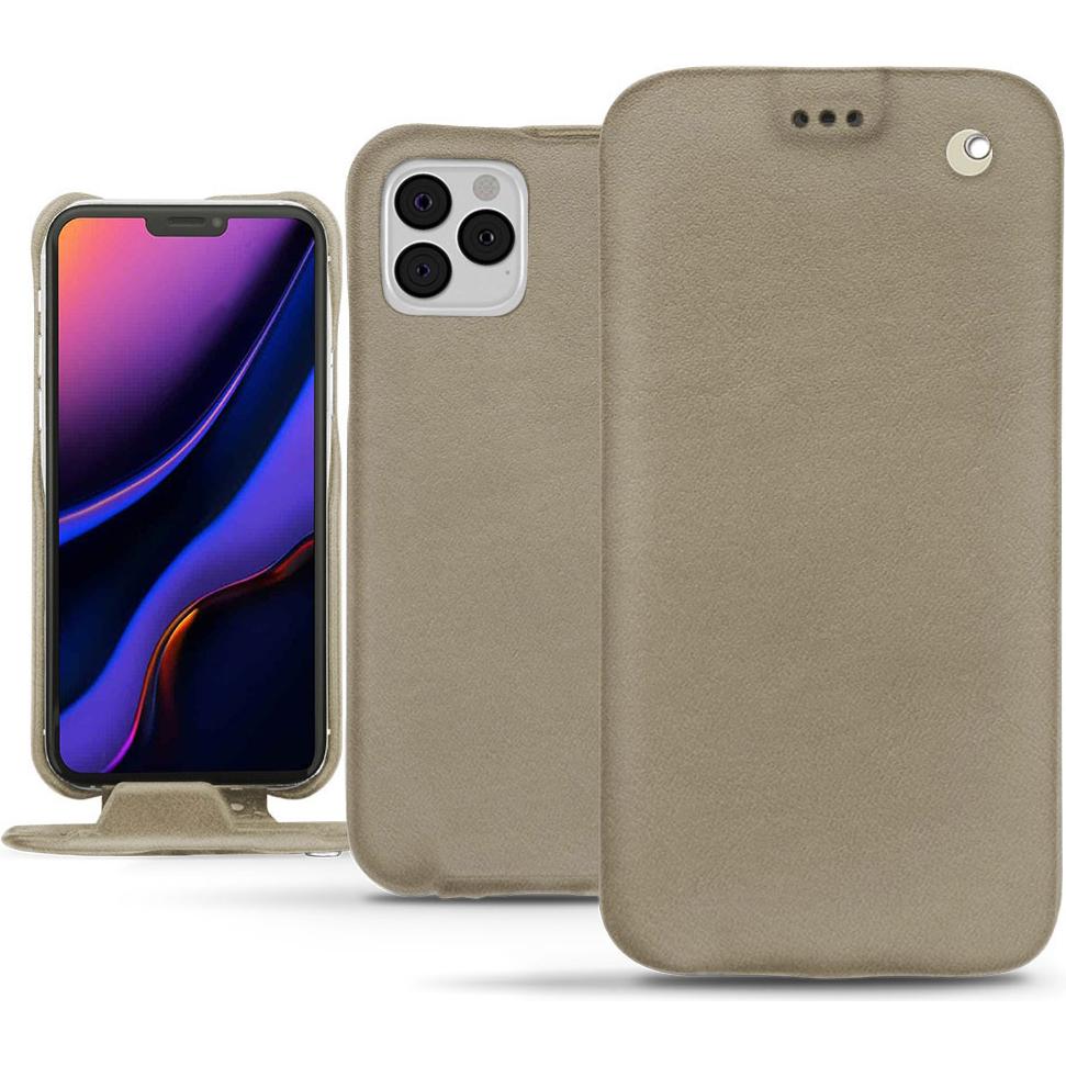 Noreve Lederschutzhülle vertikal (Apple iPhone 11 Pro), Smartphone Hülle, Beige