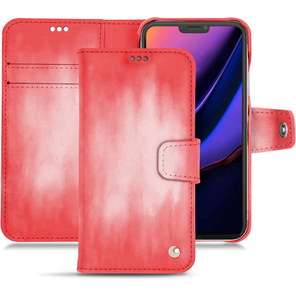 Noreve Lederschutzhülle Wallet (Apple iPhone 11 Pro), Smartphone Hülle, Rosa