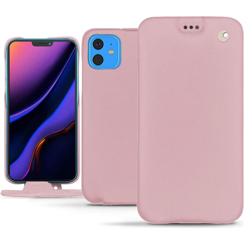 Noreve Lederschutzhülle vertikal (Apple iPhone 11), Smartphone Hülle, Rosa