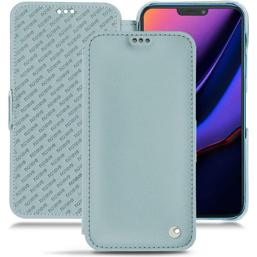 Noreve Lederschutzhülle horizontal (Apple iPhone 11), Smartphone Hülle, Blau