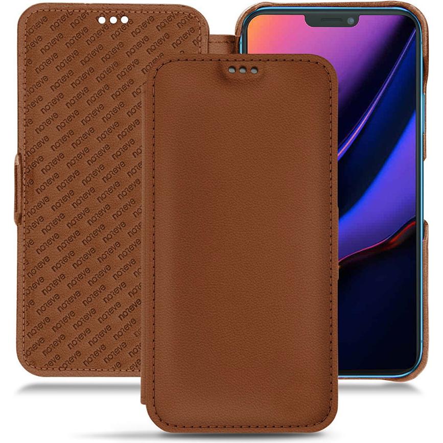 Noreve Lederschutzhülle horizontal (Apple iPhone 11), Smartphone Hülle, Braun