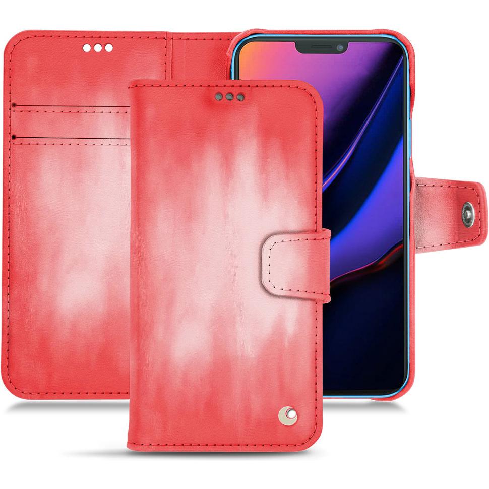 Noreve Lederschutzhülle Wallet (Apple iPhone 11), Smartphone Hülle, Rosa