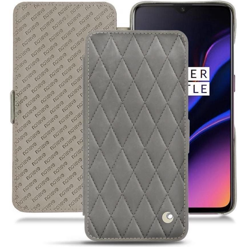 Noreve Lederschutzhülle horizontal (OnePlus 6T), Smartphone Hülle, Grau