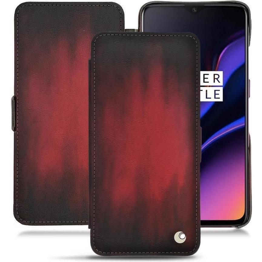 Thumbnail - Noreve Lederschutzhülle horizontal (OnePlus 6T), Smartphone Hülle, Rot