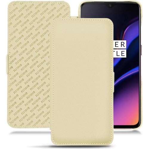 Noreve Lederschutzhülle horizontal (OnePlus 6T), Smartphone Hülle, Beige