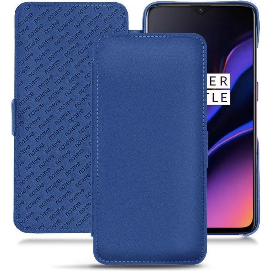 Noreve Lederschutzhülle horizontal (OnePlus 6T), Smartphone Hülle, Blau