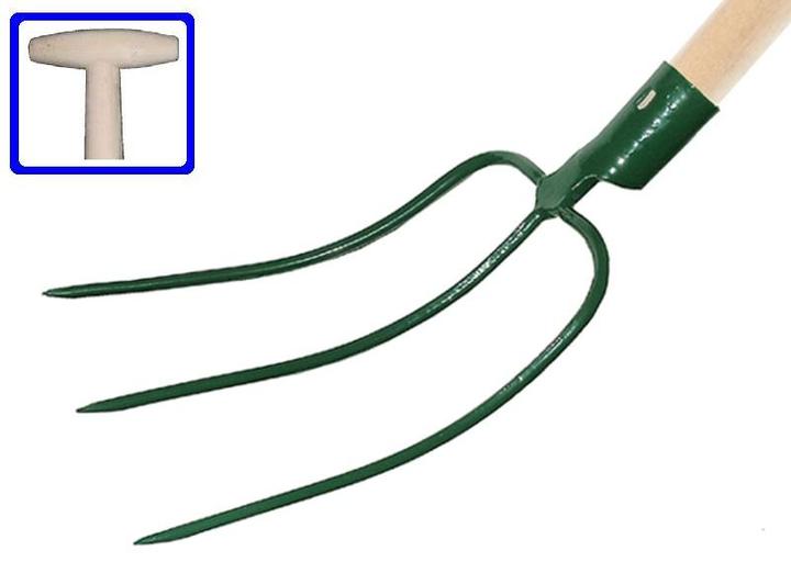 Actual product image Kard WIDŁY 3-ZĘBY Z TRZONKIEM TYPU "T" 100cm