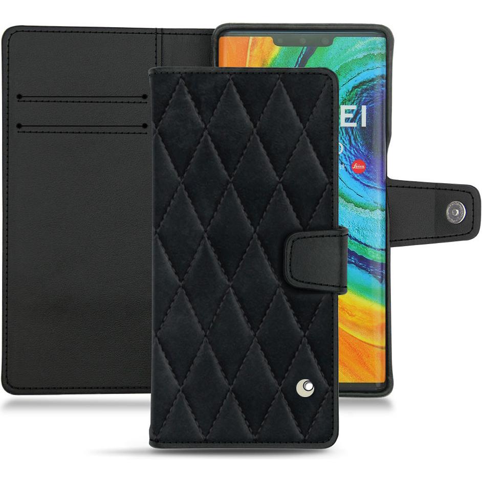 Noreve Lederschutzhülle Wallet (Huawei Mate 30 Pro), Smartphone Hülle, Schwarz