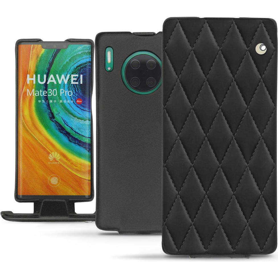 Noreve Lederschutzhülle vertikal (Huawei Mate 30 Pro), Smartphone Hülle, Schwarz