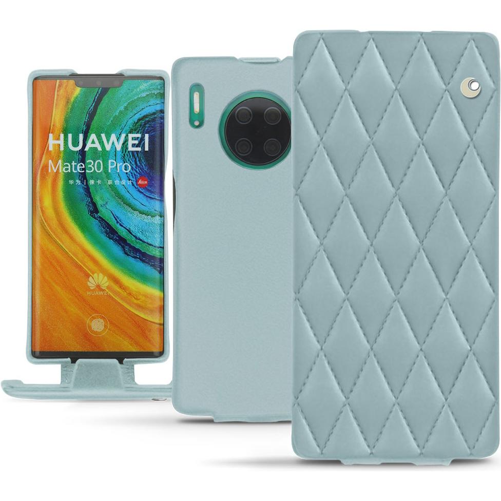 Noreve Lederschutzhülle vertikal (Huawei Mate 30 Pro), Smartphone Hülle, Blau