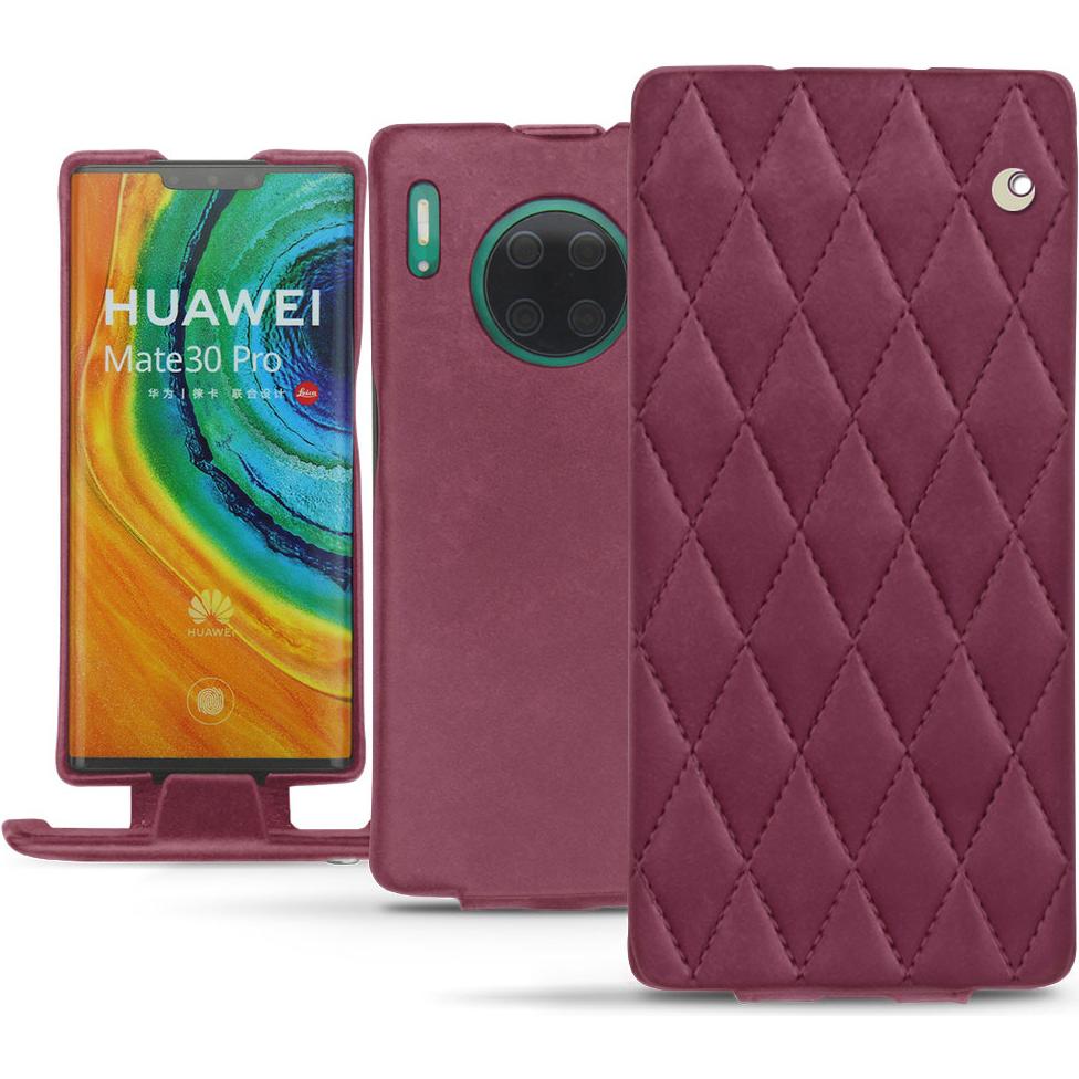 Noreve Lederschutzhülle vertikal (Huawei Mate 30 Pro), Smartphone Hülle, Violett