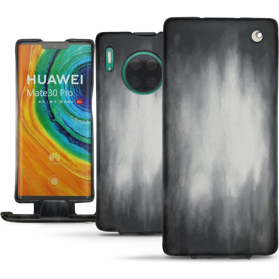 Noreve Lederschutzhülle vertikal (Huawei Mate 30 Pro), Smartphone Hülle, Grau