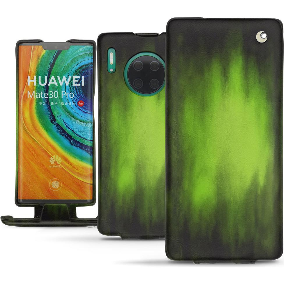 Noreve Lederschutzhülle vertikal (Huawei Mate 30 Pro), Smartphone Hülle, Grün