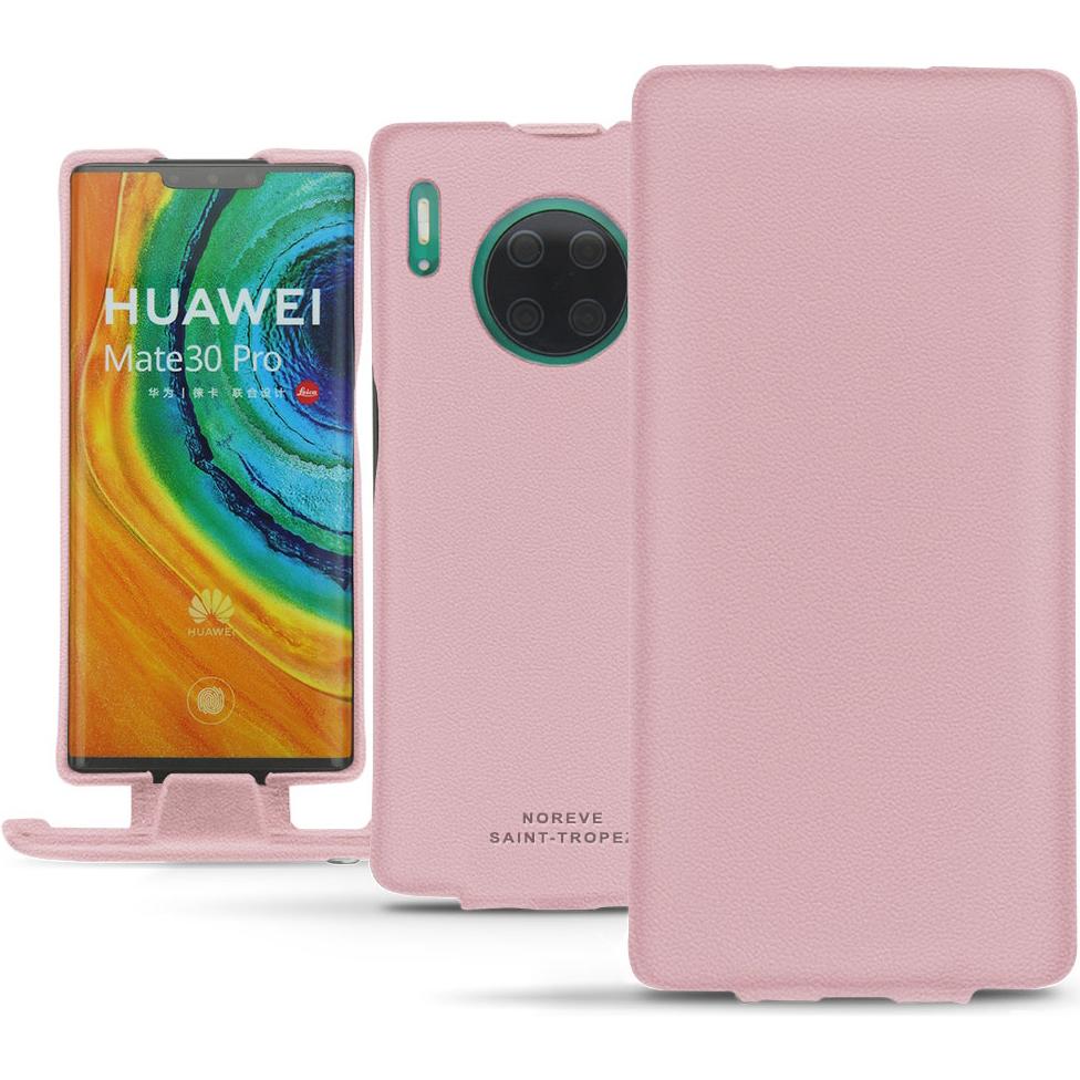 Thumbnail - Noreve Lederschutzhülle vertikal (Huawei Mate 30 Pro), Smartphone Hülle, Rosa