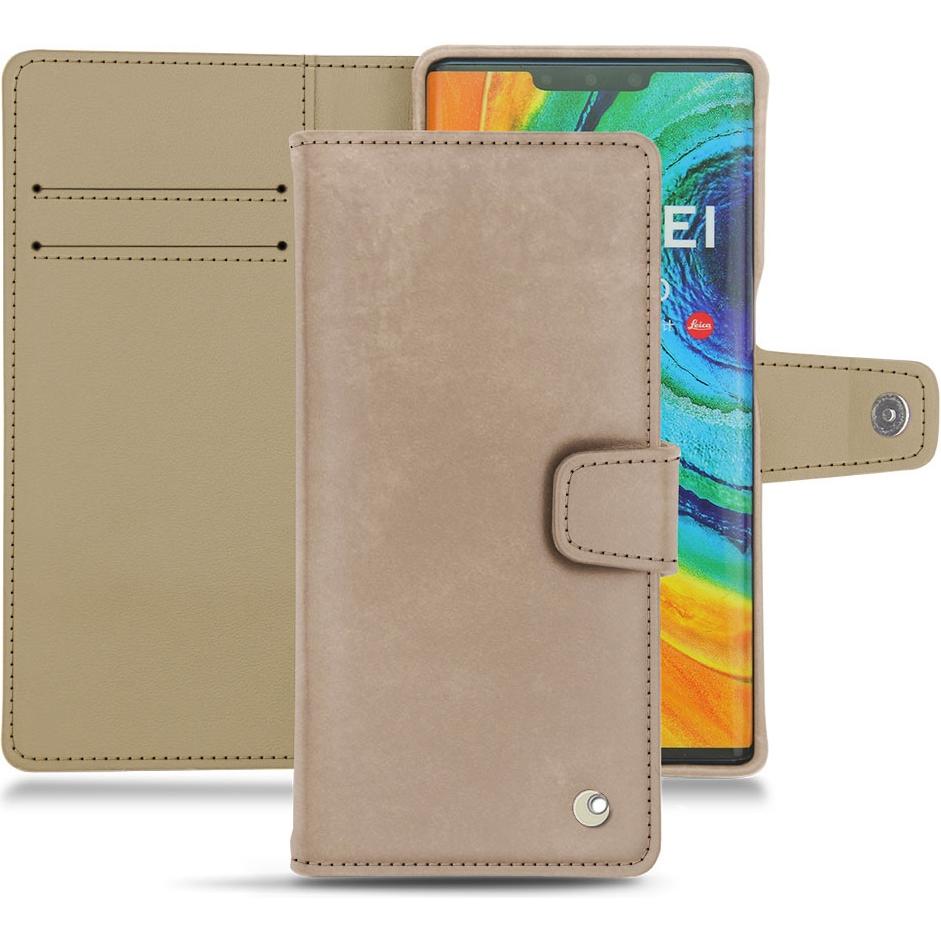 Thumbnail - Noreve Lederschutzhülle Wallet (Huawei Mate 30 Pro), Smartphone Hülle, Beige