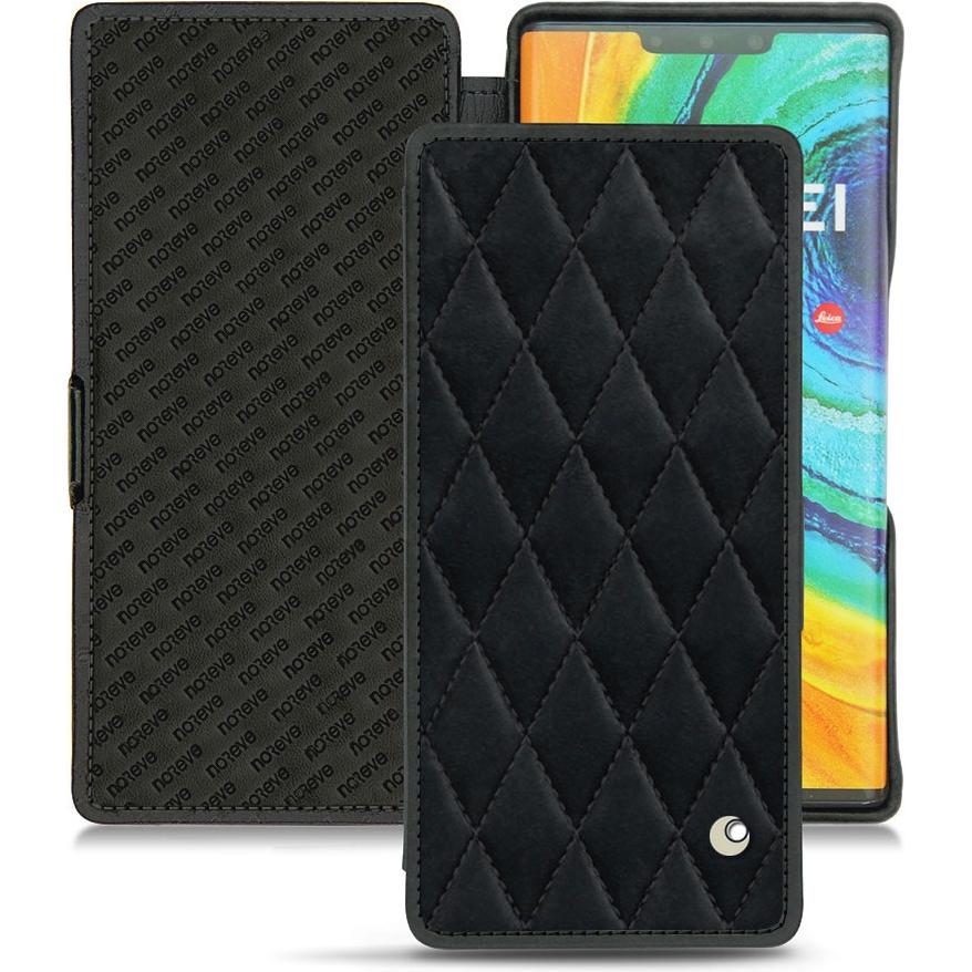 Noreve Lederschutzhülle horizontal (Huawei Mate 30 Pro), Smartphone Hülle, Schwarz