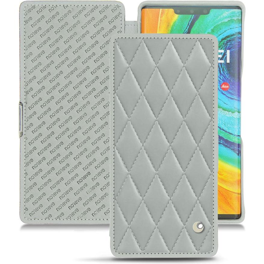 Noreve Lederschutzhülle horizontal (Huawei Mate 30 Pro), Smartphone Hülle, Grau