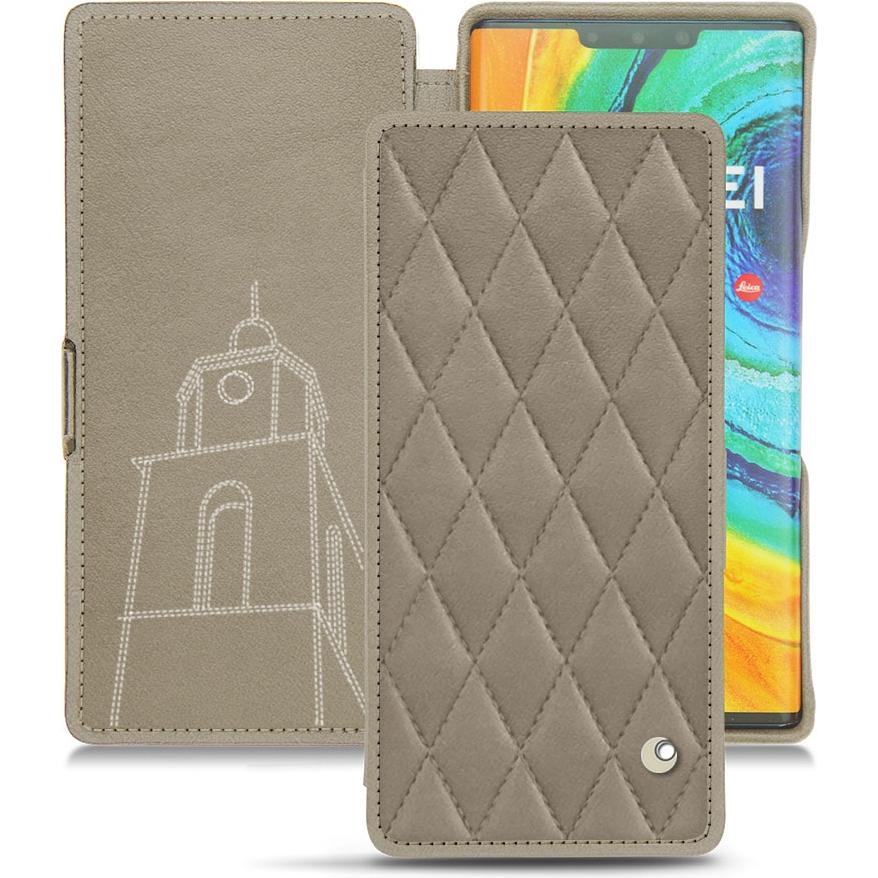 Thumbnail - Noreve Lederschutzhülle horizontal (Huawei Mate 30 Pro), Smartphone Hülle, Beige