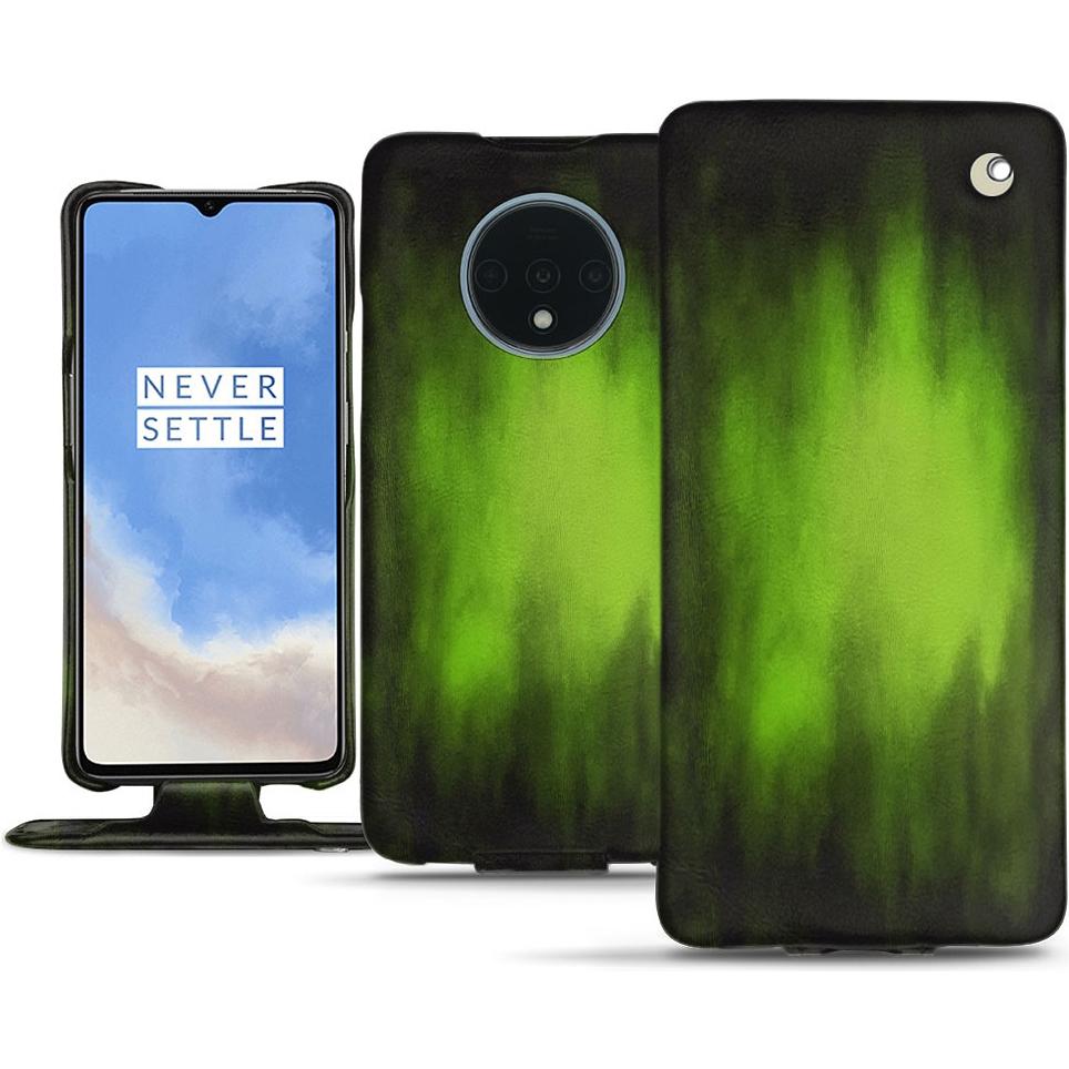 Noreve Lederschutzhülle vertikal (OnePlus 7T), Smartphone Hülle, Grün