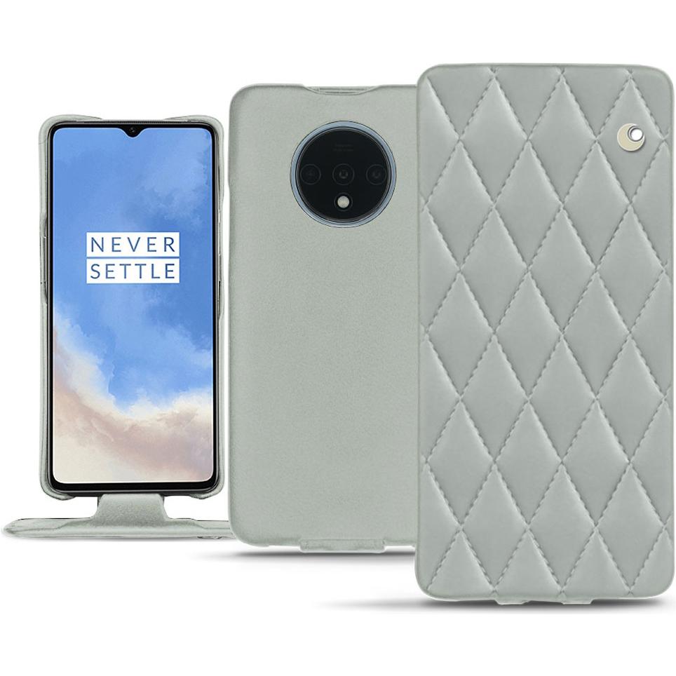 Noreve Lederschutzhülle vertikal (OnePlus 7T), Smartphone Hülle, Grau