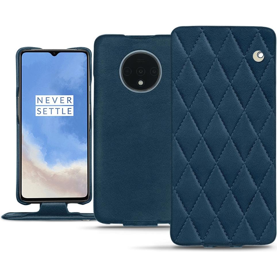 Noreve Lederschutzhülle vertikal (OnePlus 7T), Smartphone Hülle, Blau