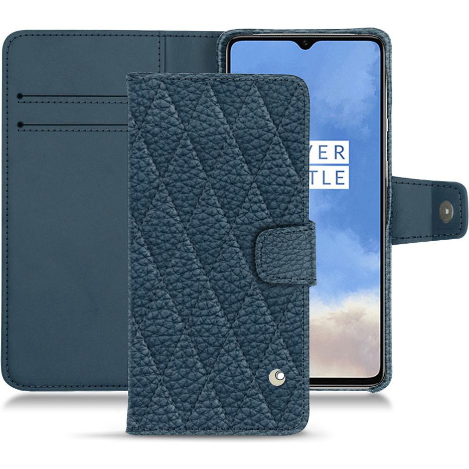 Noreve Lederschutzhülle Wallet (OnePlus 7T), Smartphone Hülle, Blau