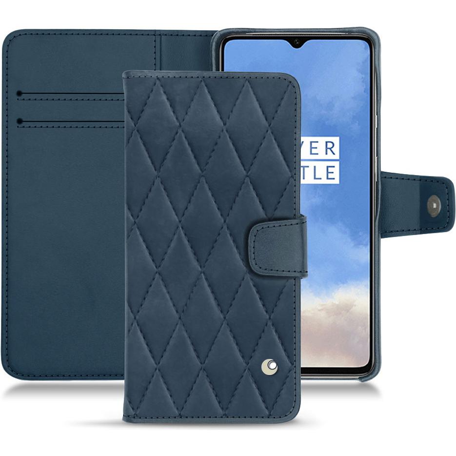 Noreve Lederschutzhülle Wallet (OnePlus 7T), Smartphone Hülle, Blau