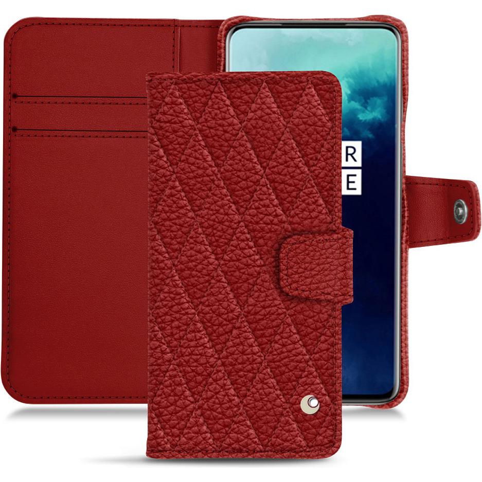 Noreve Lederschutzhülle Wallet (OnePlus 7T Pro), Smartphone Hülle, Rot